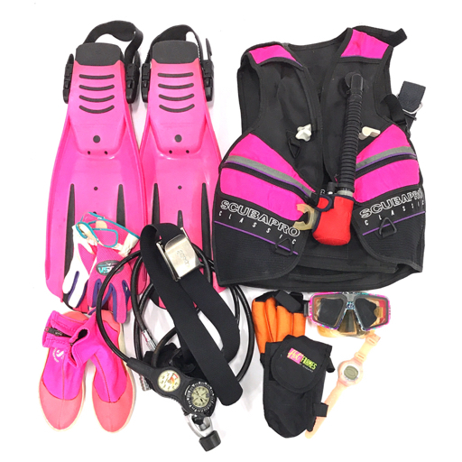スキューバプロ クラシック XSサイズ BCジャケット 他 レギュレーター : シューズ 24cm 等 レディース ダイビング用品